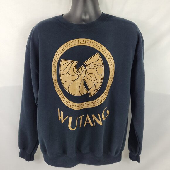 Wutang Clan Vintage Black Sweatshirt Hip Hop Rap Mens size Large - Picture 1 of 2